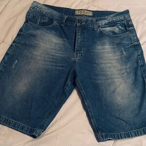 Hang Men's Blue Denim Shorts